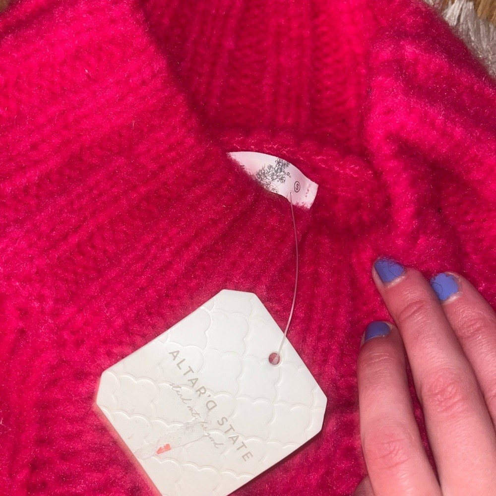 NWT Altar’d state hot pink sweater - Picture 4 of 4